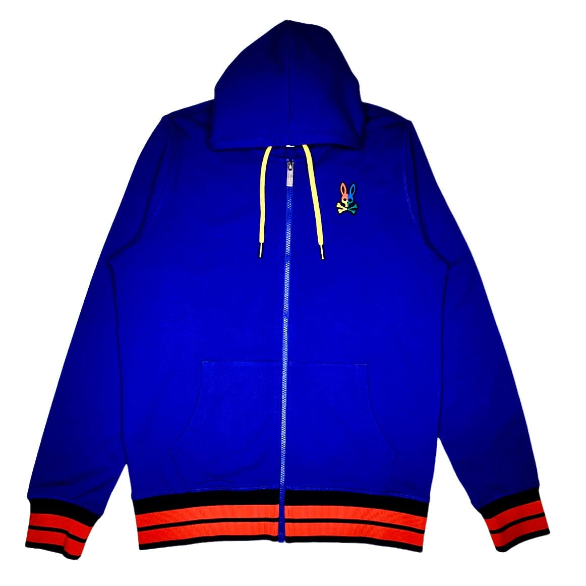 Psycho Bunny Warwick Colorblock Logo Hoodie (Bold Blue) B6H111Q1FT