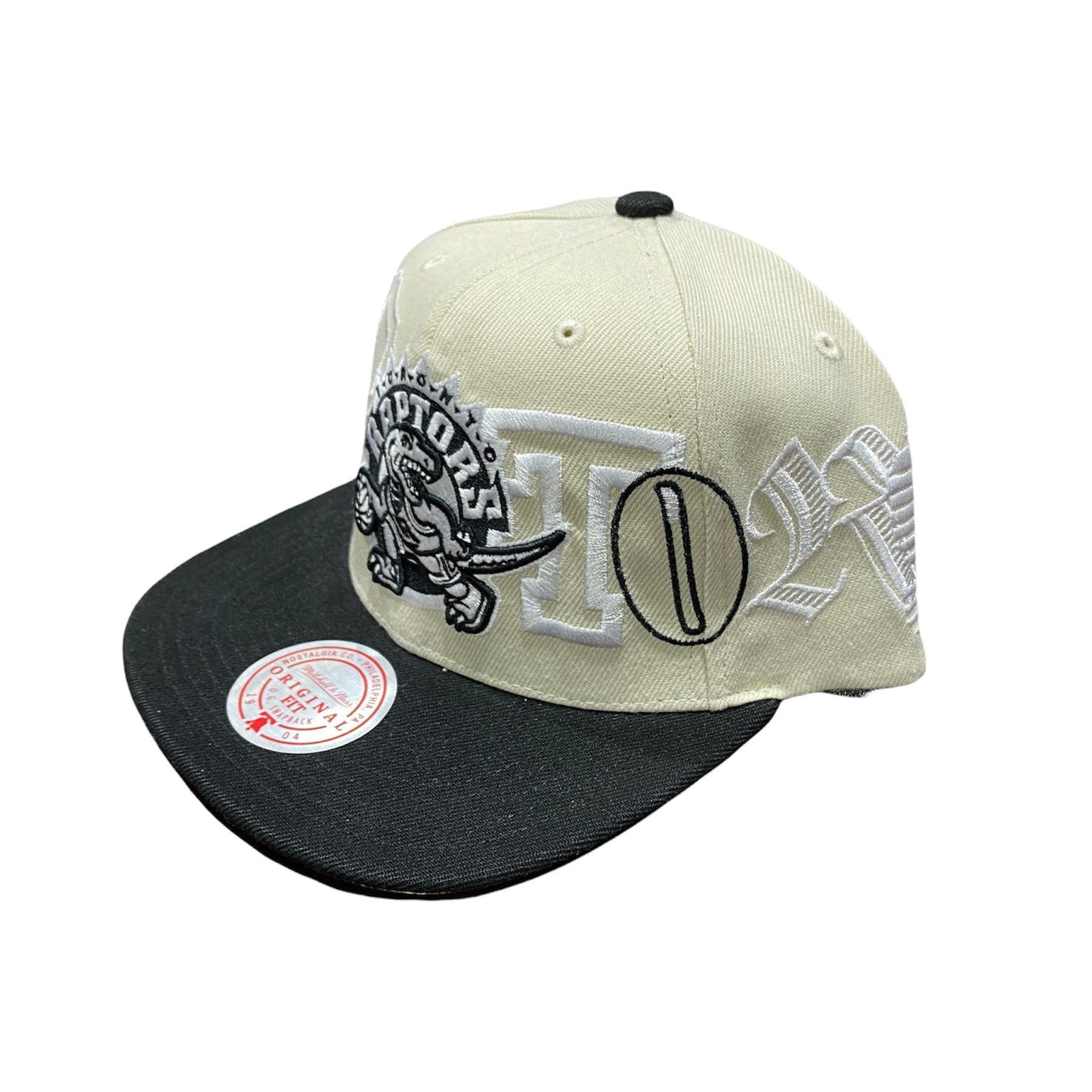 Mitchell & Ness Nba Toronto Raptors Hype Type Snapback (Cream/Black)