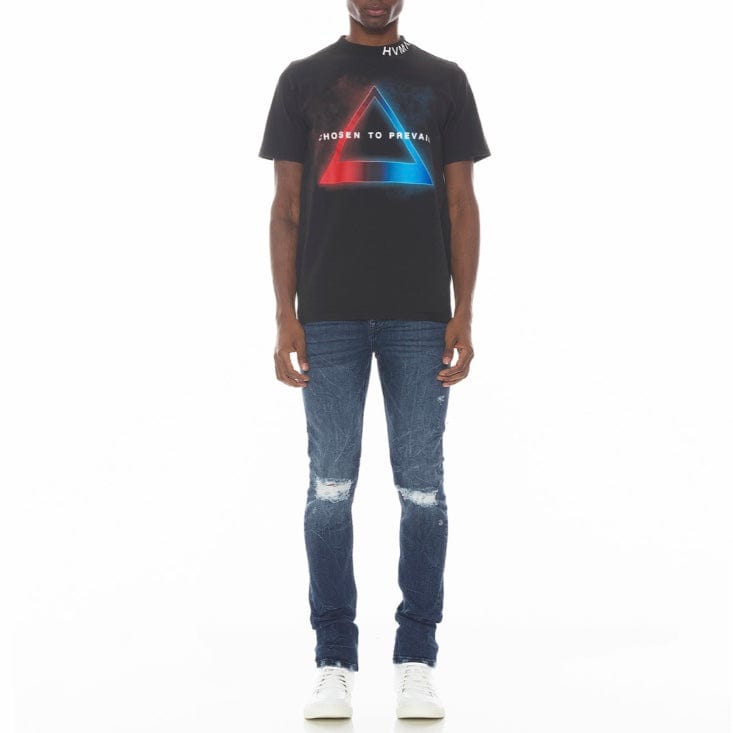 Hvman Neon Triangle T Shirt (Black) 322B10-TT30A