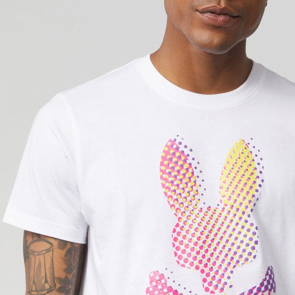 Psycho Bunny Hindes Graphic Tee (White) B6U409T1PC