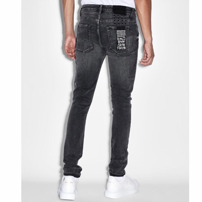 Ksubi Van Winkle Comik Angst Trashed Jean (Black Stonewash) 5000005464