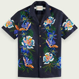 Scotch & Soda Cotton Voile Camp Printed Shirt (Border Flower) 171649