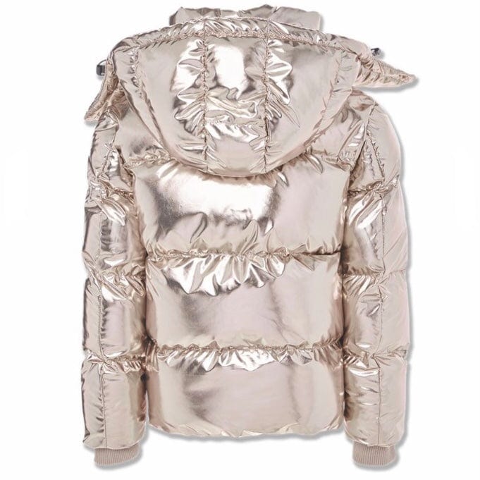 Kids Jordan Craig Metallic Hooded Bubble Jacket (Gold) 91542MK