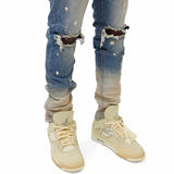 Kdnk Ombre Bleached Jeans (Tinted Blue) KND4431