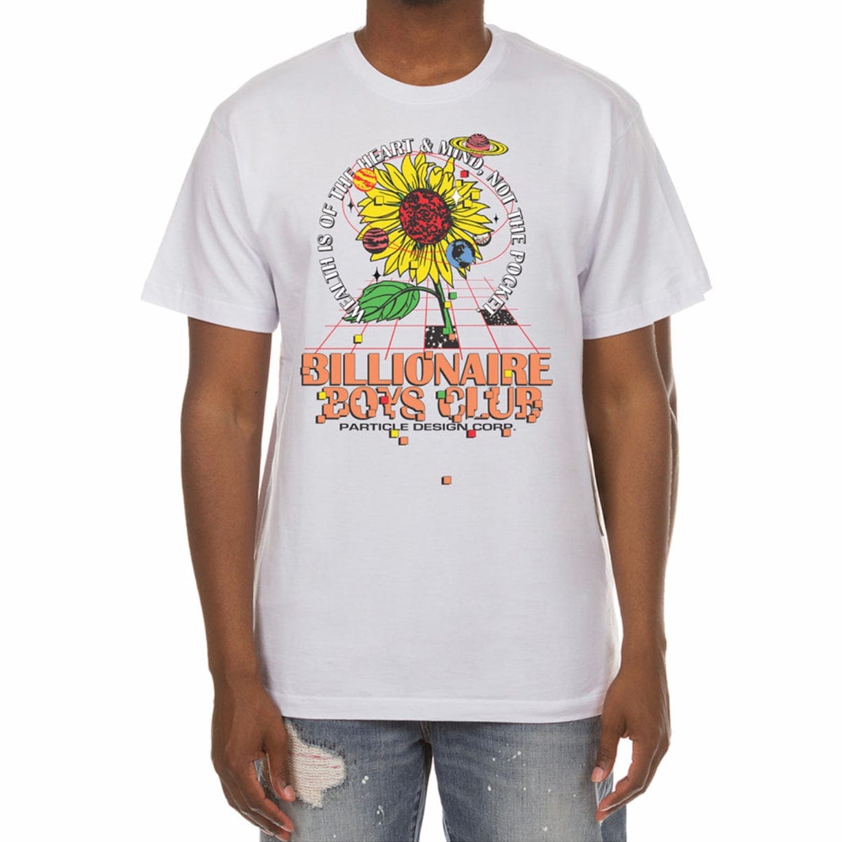 Billionaire Boys Club BB Sunflower SS Tee (White) 821-9212