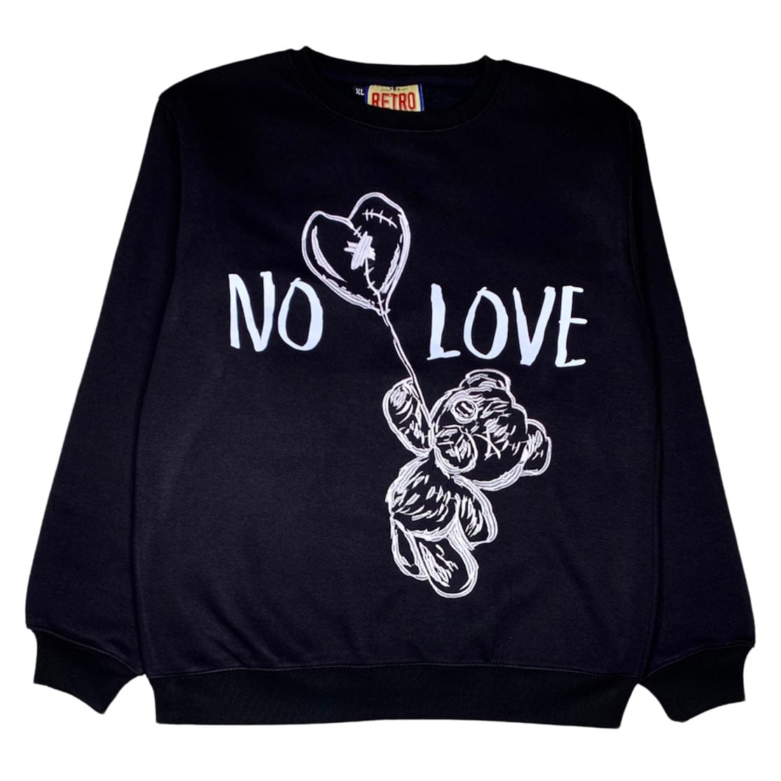 Retro Label 1s Og No Love Crewneck Sweatshirt (Black) - RL1SC