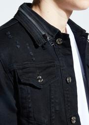 EMBELLISH PARKER DENIM JACKET BLACK EMBSP119-203