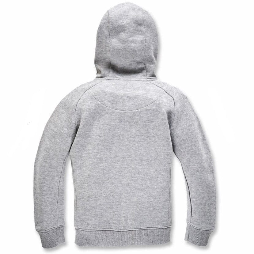 Kids Jordan Uptown Zip Up Hoodie (Heather Grey) 8521HB