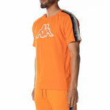 Kappa Logo Tape Davirec T Shirt (Orange/Grey/Black) 331B8EW