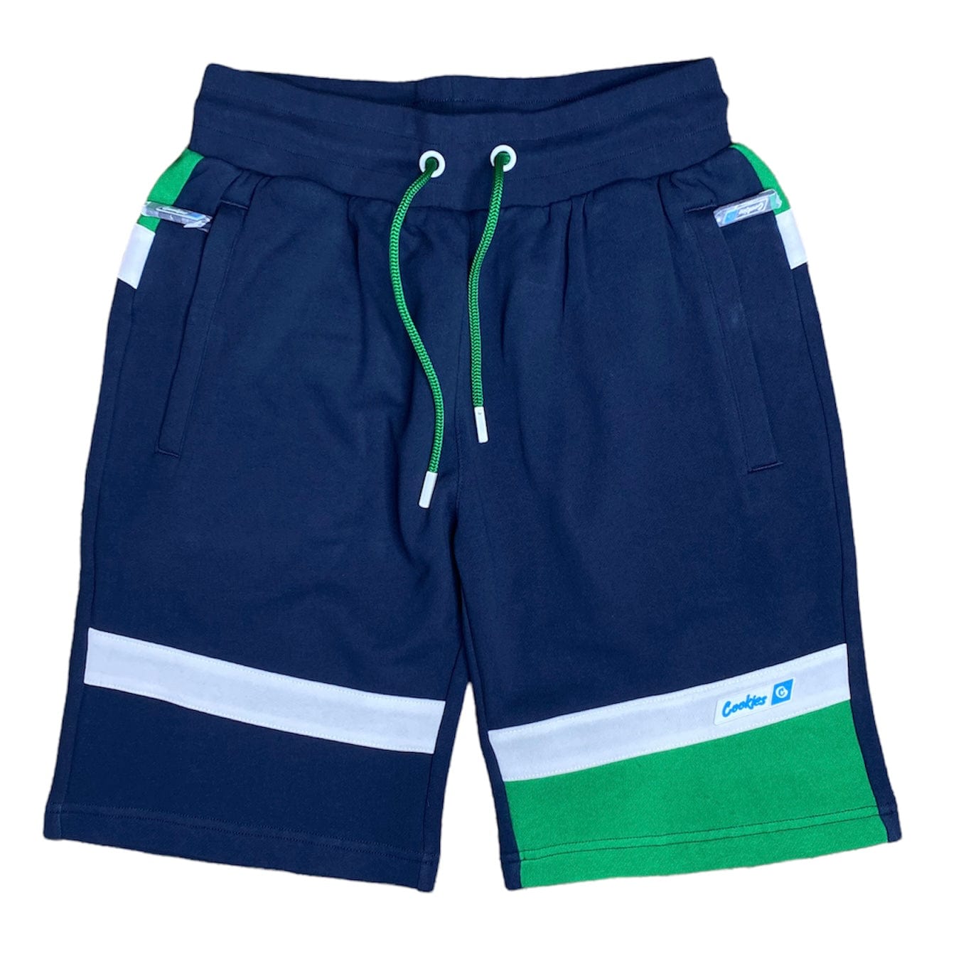 Cookies Bal Harbor Interlock Sweat Shorts (Navy/Kelly Green) 1557B5899