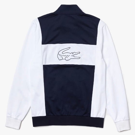 Lacoste Sport Resistant Bicolor Pique Zip Sweatshirt (Navy/White) SH6937