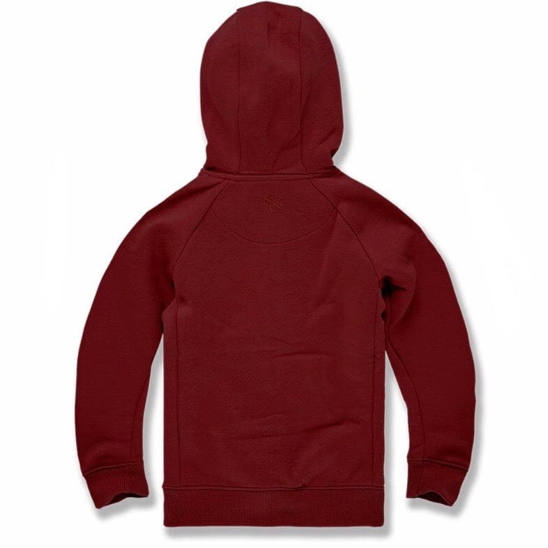 Kids Jordan Uptown Zip Up Hoodie (Wine) 8521HB