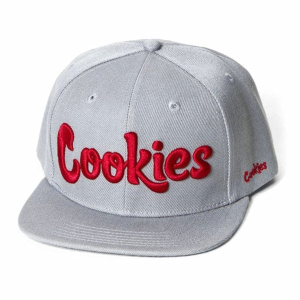 Cookies Original Mint Twill Snapback Cap (Heather Grey/Red)