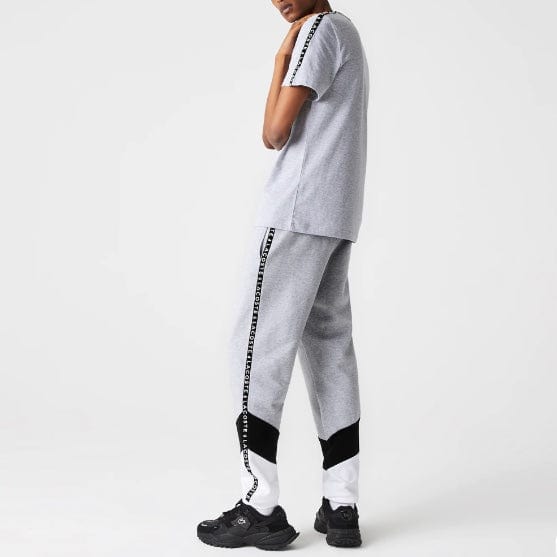 Lacoste Signature Striped Colorblock Fleece Jogging Pants (Grey/Black) XH7066