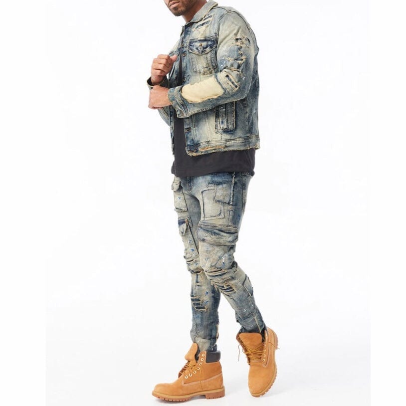 Jordan Craig Washington Heights Denim Trucker Jacket (Desert Storm) 91557