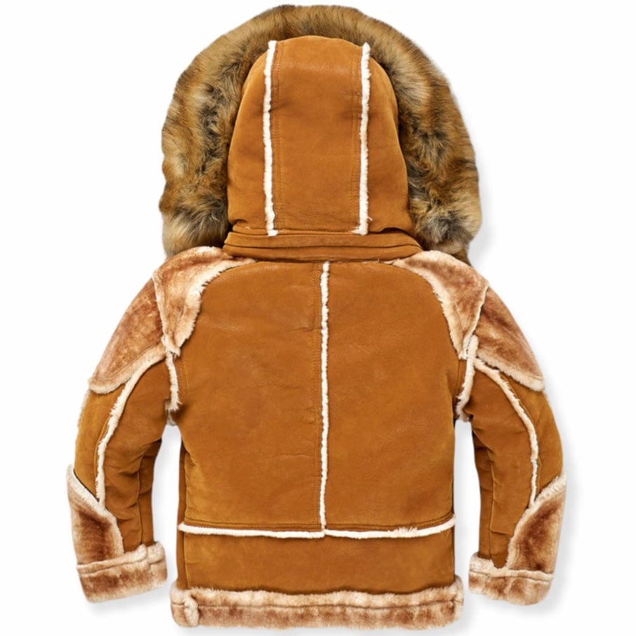 Kids Jordan Craig El Jefe Shearling Moto Jacket (Cognac) 91590K