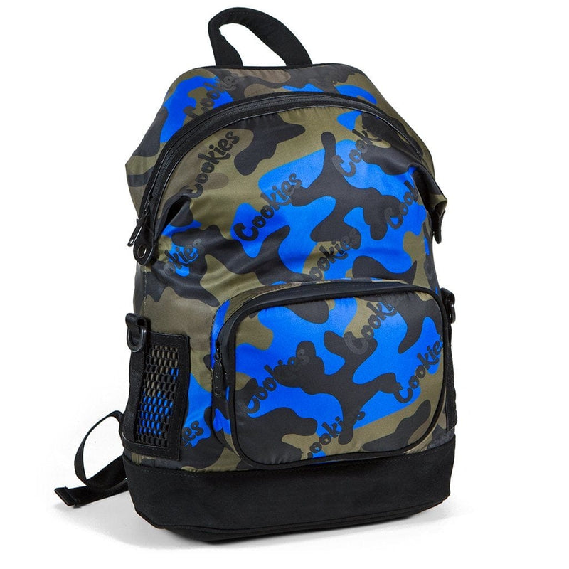 Cookies Satin Backpack Repeated Logo (Blue Camo)