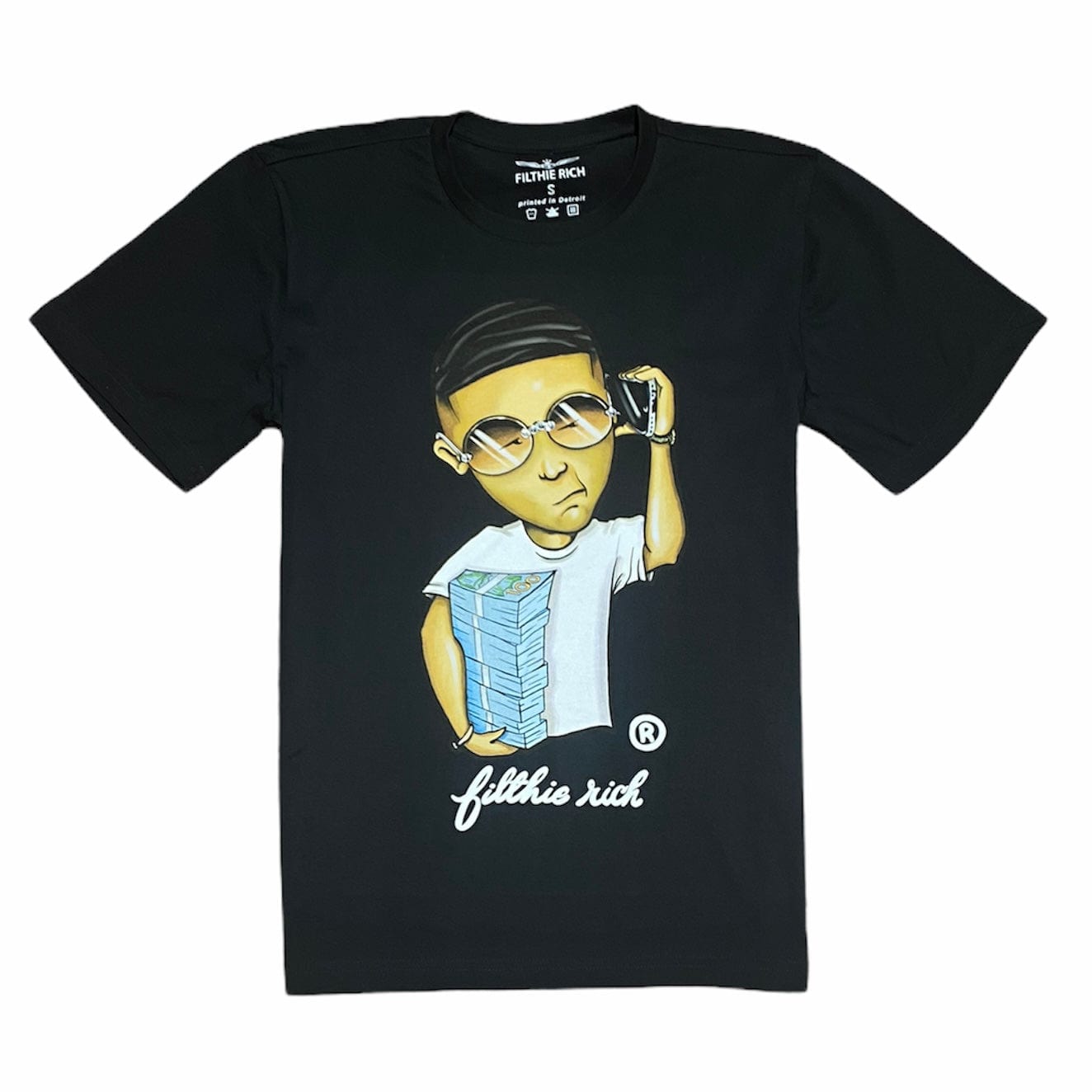 Filthie Rich On The Phone T Shirt (Black)