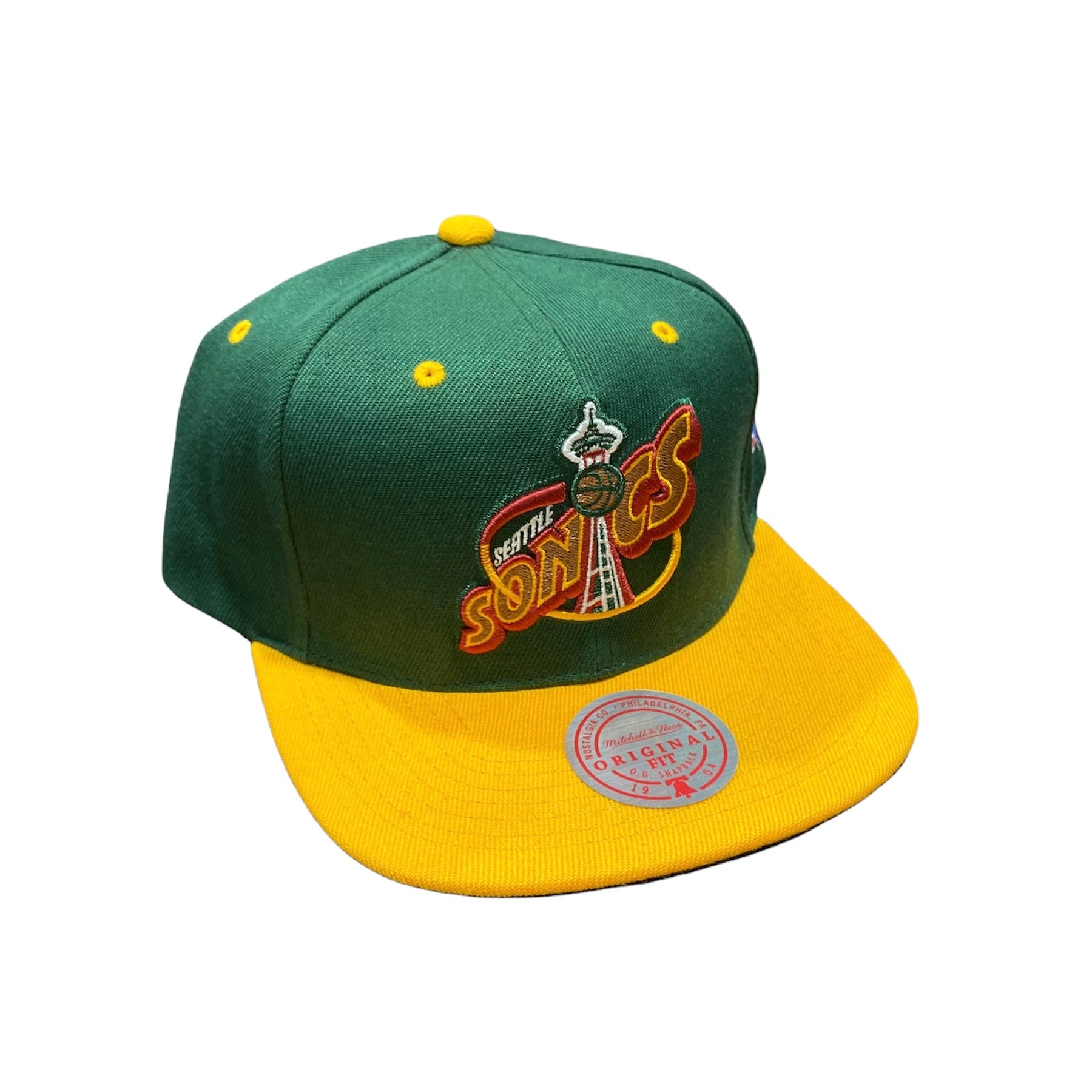 Mitchell & Ness Nba Hwc Supersonics Lotto Pick Snapback (Green/Yellow)