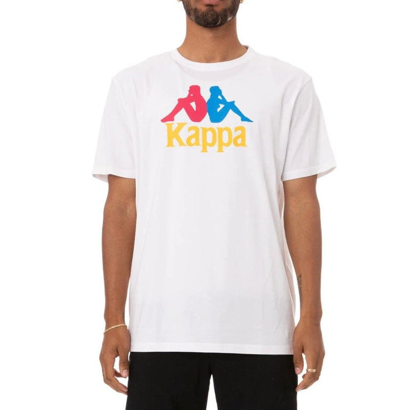 Kappa Authentic Estessi T Shirt (White/Fuchsia/Blue) 304KPT0