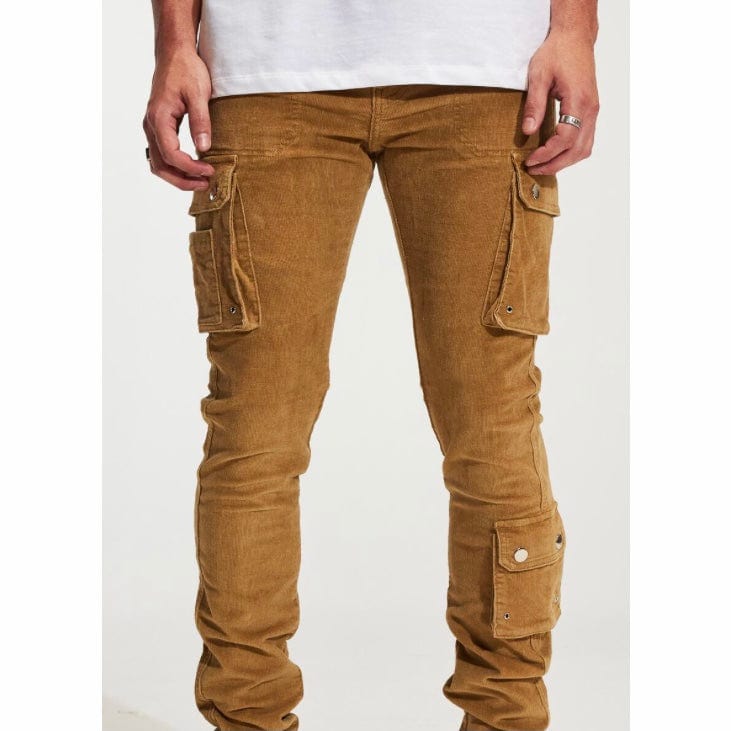 Crysp Roy Corduroy Cargo Pants (Brown Corduroy) CRYSP231-114