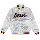 Mitchell & Ness Nba Los Angeles Lakers Lightweight Satin Jacket (White)
