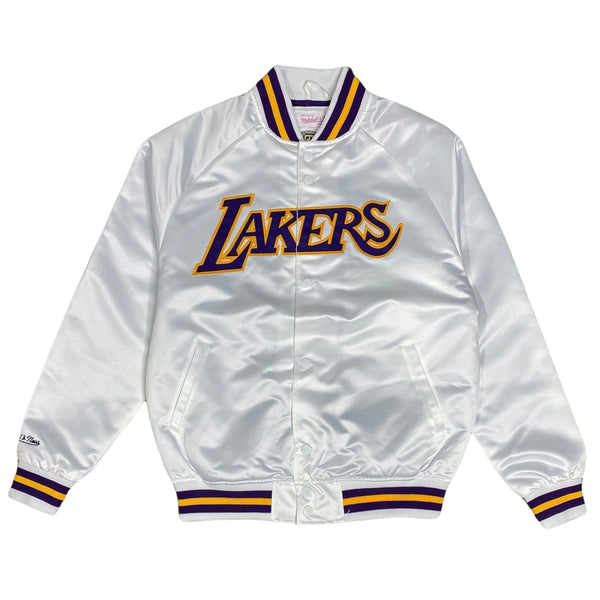 Mitchell & Ness Nba Los Angeles Lakers Lightweight Satin Jacket (White)