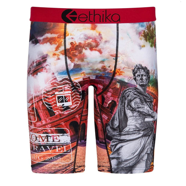 Ethika Rome Travel Underwear (Grey/Red) MLUS1878