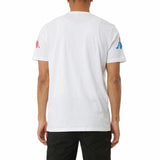 Kappa Authentic Paroo T Shirt (White/Fuchsia-Blue/Yellow) 34155EW