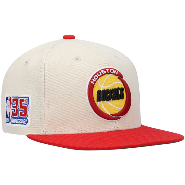 Mitchell & Ness Nba 35th Side Snapback Hwc Rockets (Off-White/Red)