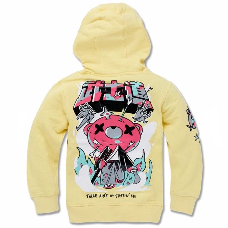 Kids Jordan Craig Invincible Plush Pullover Hoodie (Pale Yellow) 8446HK