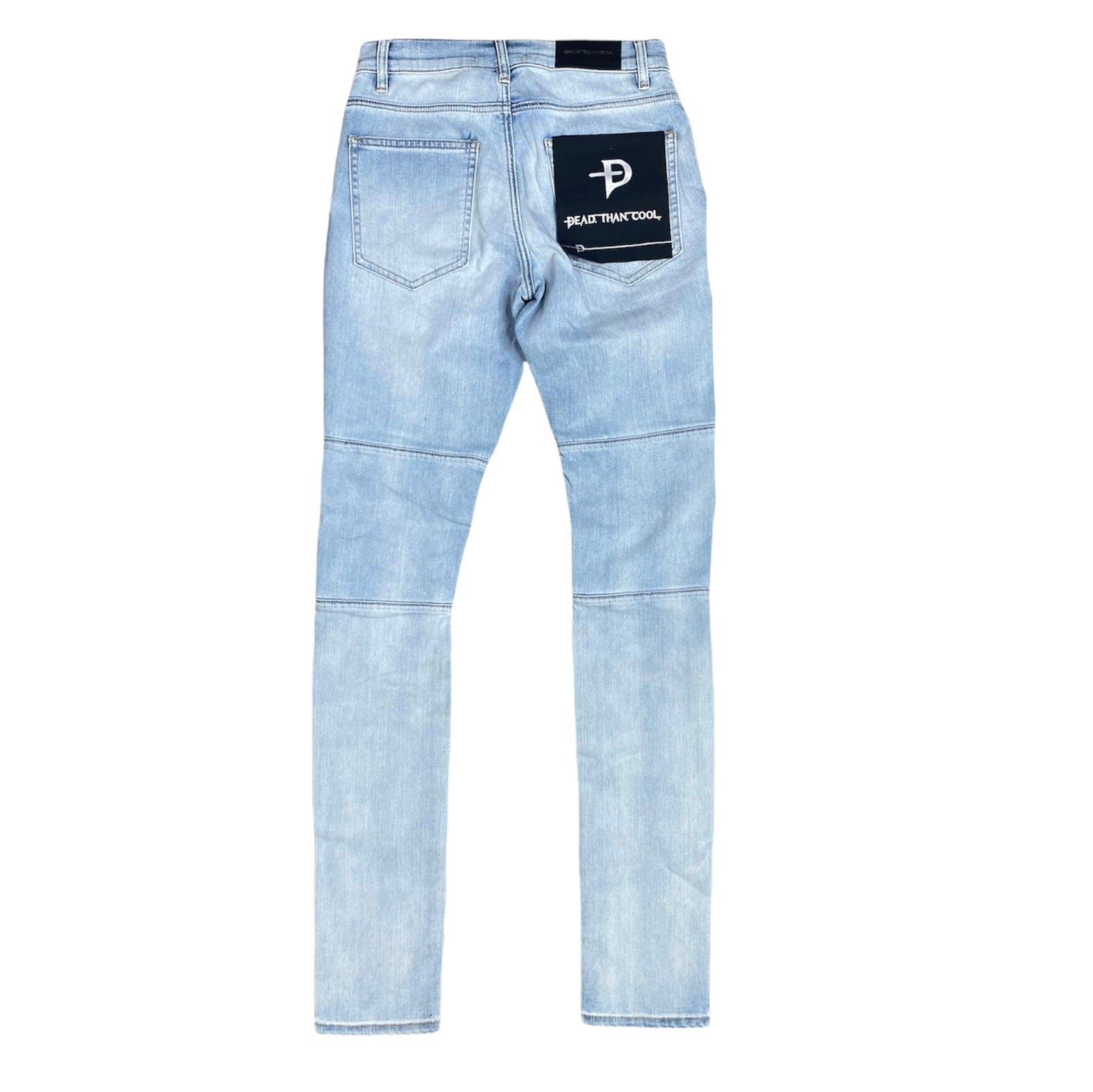 Dead Than Cool Moto Jean (Lt Blue) - JN234