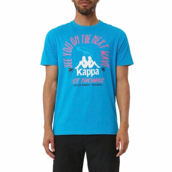 Kappa Authentic Aelous T Shirt (Blue/White/Pink) 33146IW