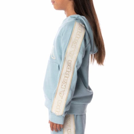 Kids Kappa Logo Tape Apet 2 Hoodie (Light Blue/Beige) 311B7VW