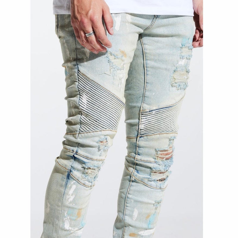 Crysp Skywalker Biker Denim (Blue Paint) CRYSPSP221-102