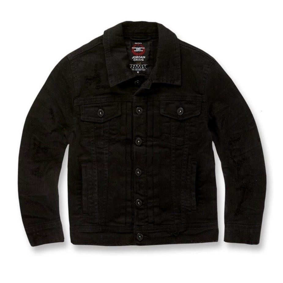 Kids Jordan Craig Tribeca Twill Trucker Jacket (Black) JJ900RK