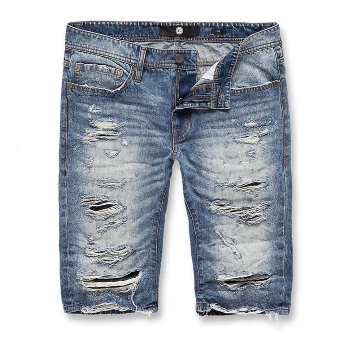 Jordan Craig Belmar Denim Shorts (Mid Blue)