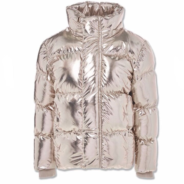 Kids Jordan Craig Metallic Hooded Bubble Jacket (Gold) 91542MK