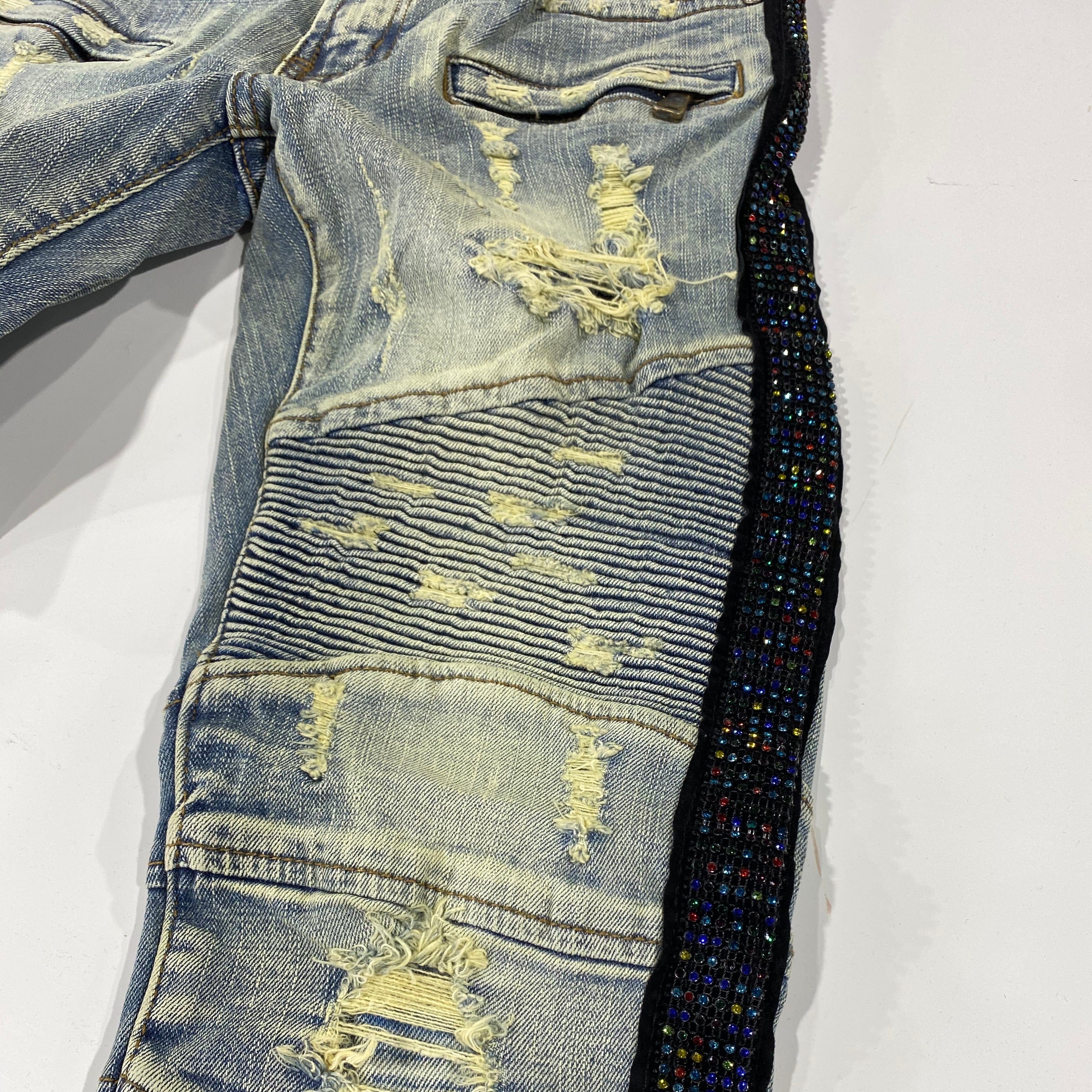 Preme Moto Jean Multi Stone  (Indigo)