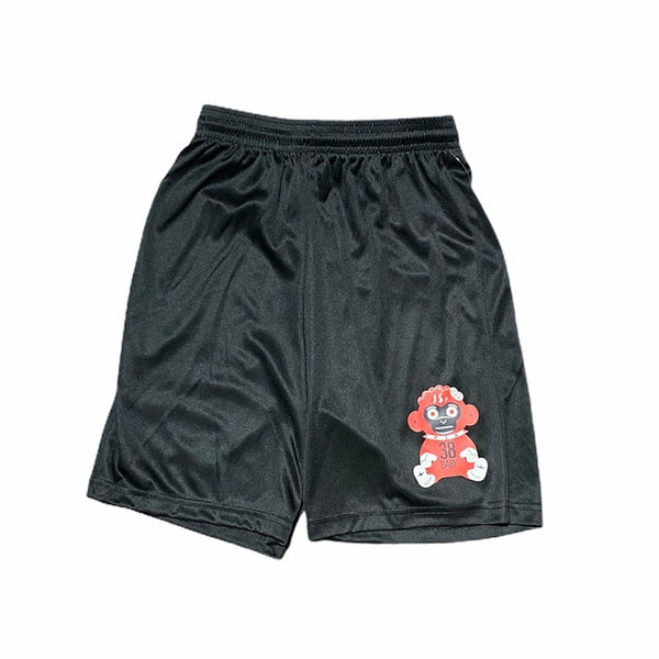 Kids Never Broke Again 38 Baby Shorts (Black/Red)