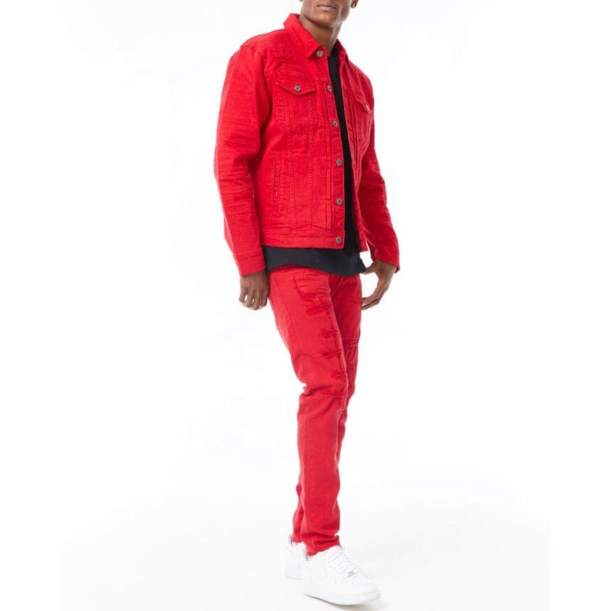 Jordan Craig Tribeca Twill Trucker Jacket (Red) JJ950R