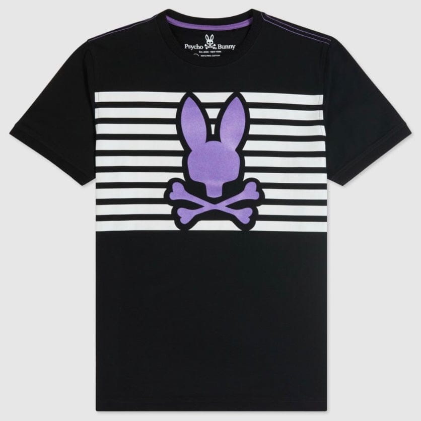 Psycho Bunny Cullman Graphic Tee (Black) B6U200N1PC