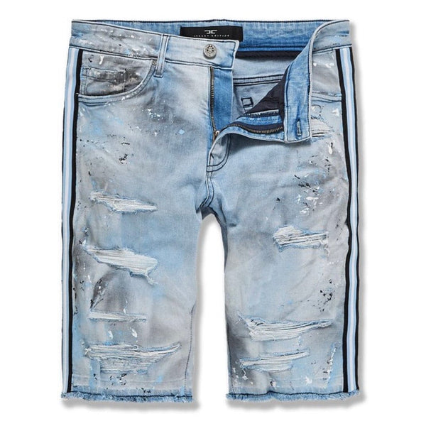 Jordan Craig Sparta Striped Denim Shorts (University Blue) J3168S