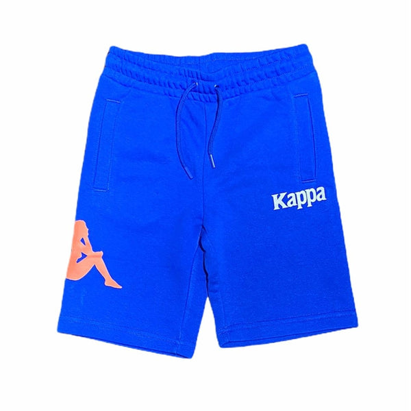 Kids Kappa Authentic Sangone Shorts (Blue/Lime-Orange/Grey) 34157FW