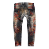 Kids Jordan Craig Talladega Striped Denim Jeans (Fire City) JM3403K
