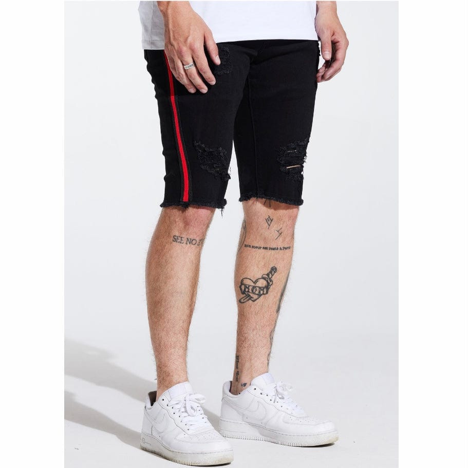 Crysp Line Stripe Shorts (Black) CRYSPSP221-131