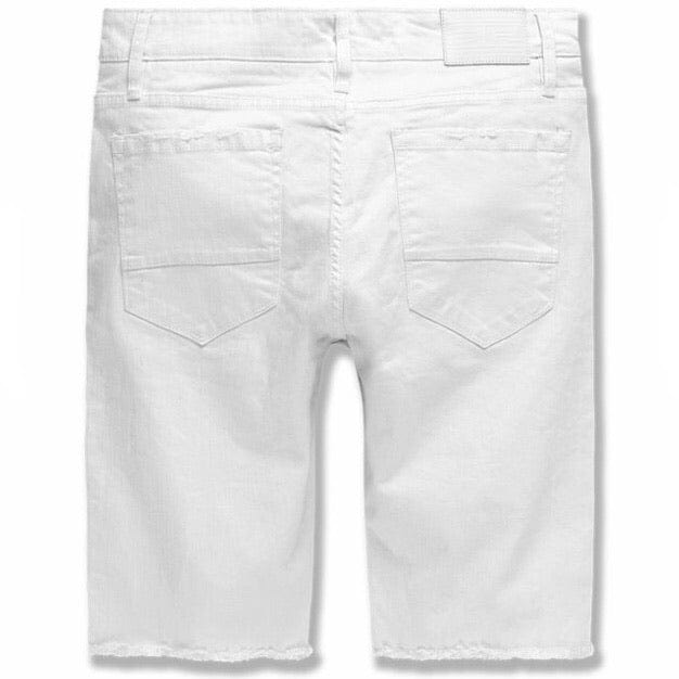 Jordan Craig Vegas Striped Denim Shorts (White) - J3167S