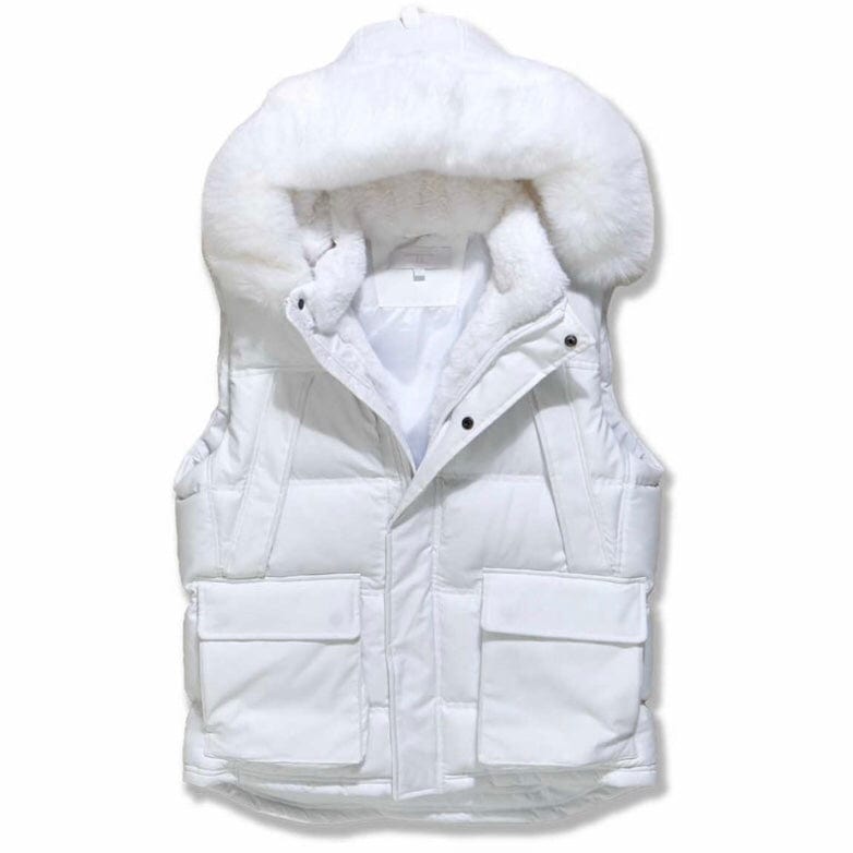 Jordan Craig Yukon Fur Lined Puffer Vest (White) 9371V