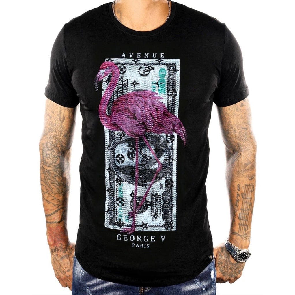 George V Flamingo Cash Tee (Black) GV-2060