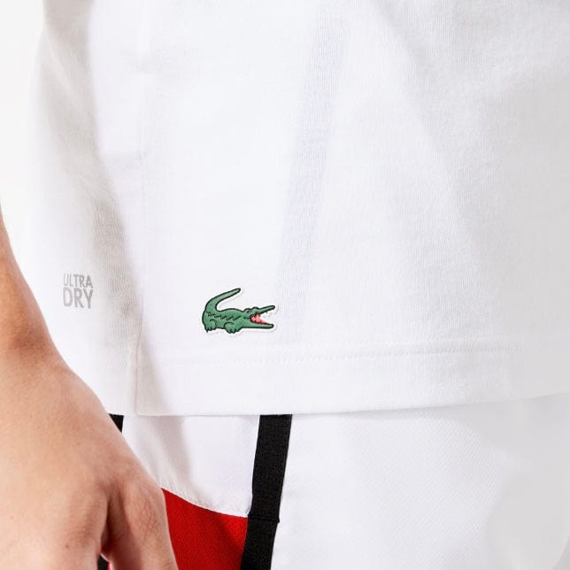 Lacoste Sport Stylized Logo Print T Shirt (White) TH0851